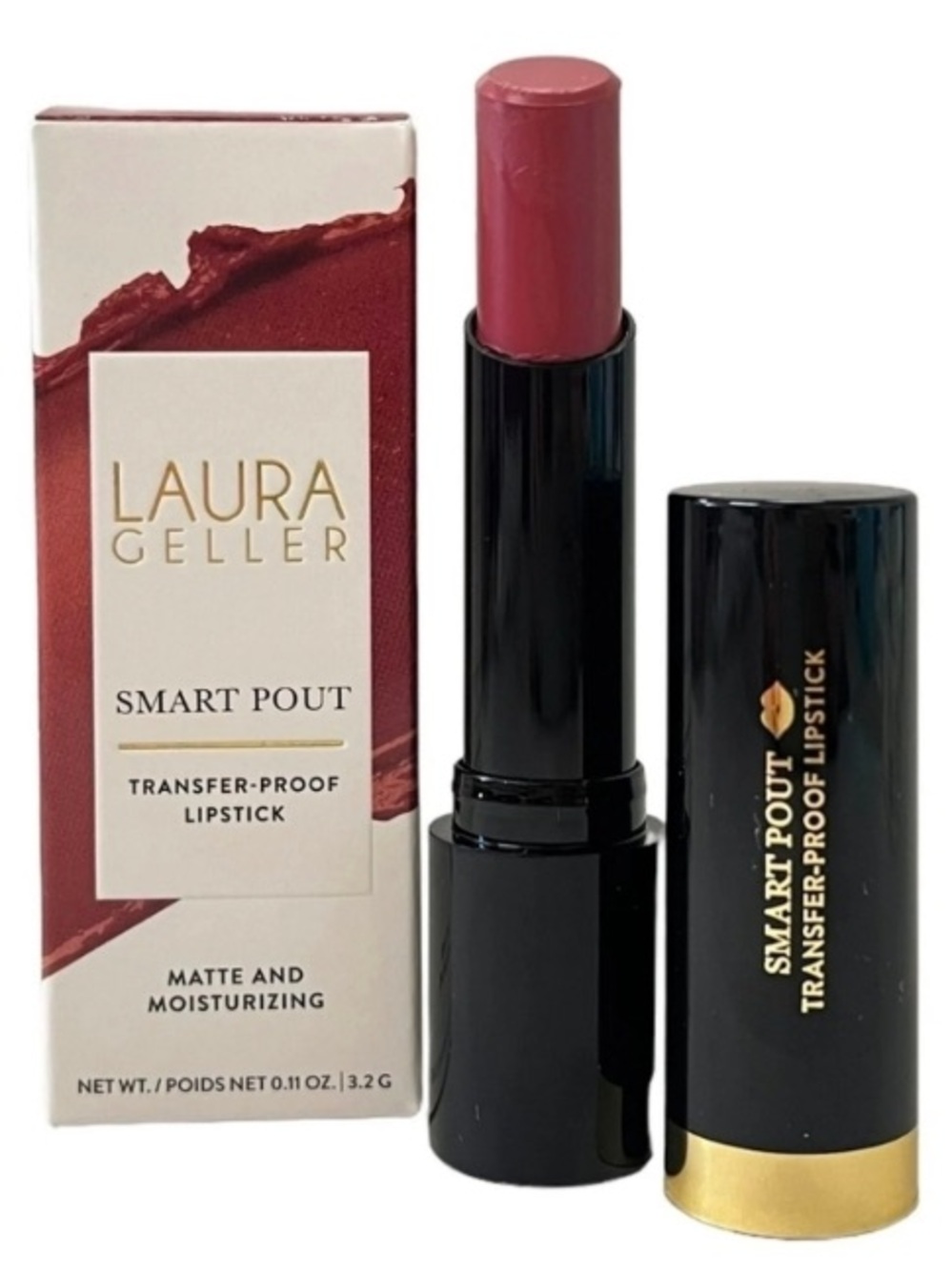 Laura Geller Witty Smart Pout Transfer-Proof Lipstick  NWT